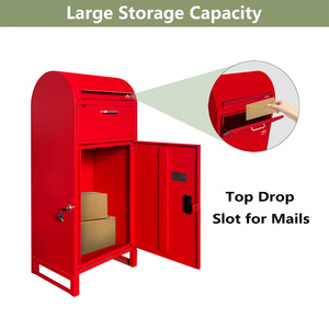 Buzón Exterior Impermeable Antirrobo para Paquetes y Cartas, de Acero Galvanizado, Desmontable, con Cerradura de Llave - Product Image 3