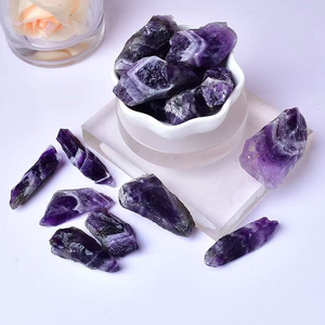 100g por bolsa Amatista natural Irregular Piedra de mineral crudo Naturaleza Amatista sin pulir Piedra áspera Cristal curativo - Product Image 3