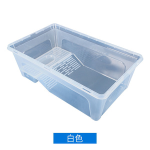 Turtle tank with drainage outlet, second generation, turtle tank with basking platform, plastic fish box, extra large new - Product Image 2