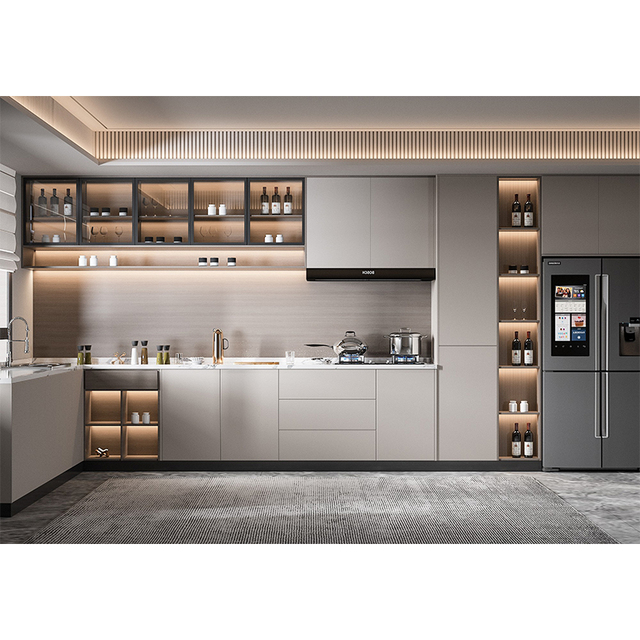 Italian Kitchen Furniture Cupboard Modern Smart Laminate Lacquer Kitchen Cabinet Sets Design
