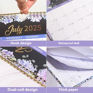 2025 nuevo calendario de pared de oficina transfronterizo para <span class=keywords><strong>Amazon</strong></span> montado en la pared A3 impreso PP 18 meses encuadernado en espiral - Product Image 5