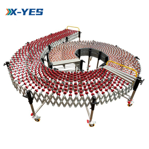 X-YES boşaltma makaralı konveyör esnek yerçekimi naylon kasnak konveyör yerçekimi kasnağı teleskopik konveyör - Product Image 5