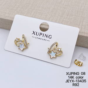 <span class=keywords><strong>Orecchini</strong></span> a perno XUPING all'ingrosso, alla moda, colorati, a forma di farfalla, fiore, stella, <span class=keywords><strong>per</strong></span> ragazza giovane, placcati oro 14K, con pietre, da donna - Product Image 5
