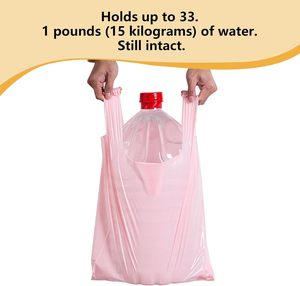 ถุงพลาสติกหัวหม่าเหิงชุน 50 แพ็ค 8.65×12.5 นิ้ว พร้อมหูหิ้ว ถุงเสื้อยืดสำหรับการขายปลีกและการจัดเก็บอาหารแบบหนาพิเศษ - Product Image 2