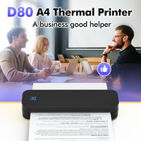 Impresora Térmica Luck Jingle D80 A4, Mini Impresora Portátil sin Tinta, Inalámbrica, BT, USB, para IOS, Android, Windows, MacOS, Directo de Fábrica