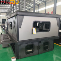 Tente de camion Huntoo à installation simple pour benne de camion de 6,5 à 8 pieds, tente de camping double couche imperméable pour pick-up