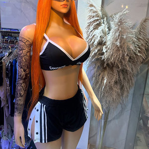 Huili Các Nhà Sản Xuất Biểu Tượng Tùy Chỉnh Gân Loungewear Spaghetti Dây Đeo Crop Top & Mini Áo Sơ Mi Hai Mảnh Bông Của Phụ Nữ Mùa Hè Thiết Lập - Product Image 6