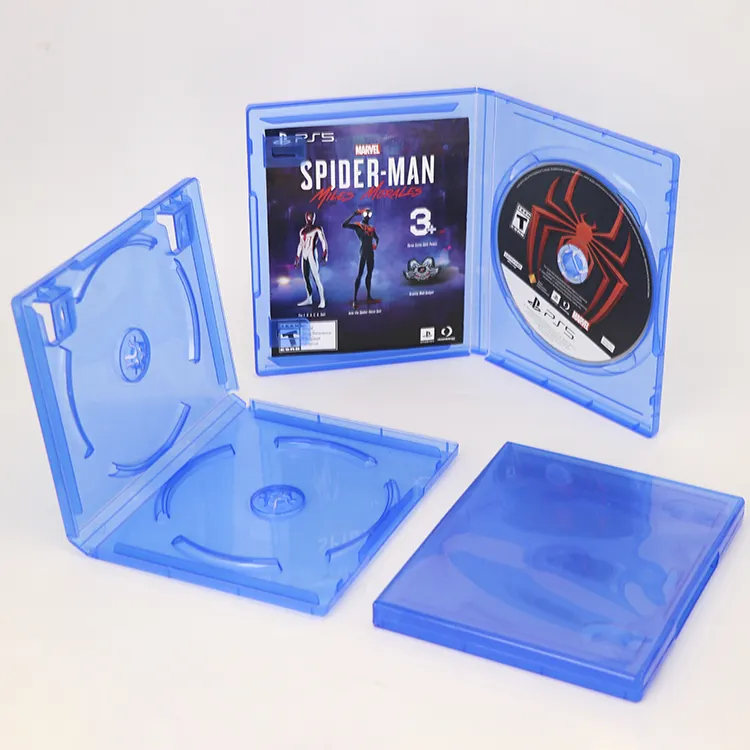 Ps 5 Games Houder 14Mm Cd Disc Dubbele Enkele Game Box Clear Blue Controller Case Voor Ps4 Ps5 Ps3 Playstation 3 4 5 Slim Pro