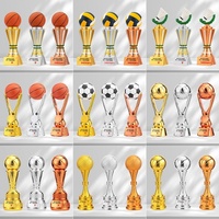 Trofeo de Resina Chapado en Oro de Alta Gama, Creativo y Popular, para Fútbol, Baloncesto, Voleibol, Bádminton, Premios para Competiciones Deportivas