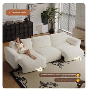 Canapé électrique en tissu chenille, canapé-lit droit rétractable multifonctionnel pour petit salon, usage domestique - Product Image 2
