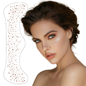 Brown Freckle Temporary <b>Tattoo</b> Sticker Sparkle Makeup Patch <b>Paper</b> Decal for Body Art Holiday Party Festival Professional Use - Product Image 1
