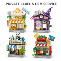Ensemble de micro-blocs de construction personnalisés Scène de rue chinoise 190 pièces Jouet de construction DIY Mini kit de modélisme Cadeau éducatif pour enfants