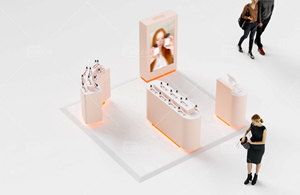 Tùy chỉnh nước hoa hiển thị đứng <span class=keywords><strong>pop</strong></span>-up cửa hàng thiết kế với <span class=keywords><strong>LED</strong></span> chiếu sáng di động MDF truy cập và kính hiển thị cho nước hoa - Product Image 6