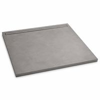 Receveur de douche rectangulaire en GRC sur mesure, aspect pierre durable, pour hôtels, villas et appartements