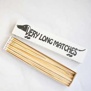 Allumettes de sécurité pour cheminée personnalisable blanc rouge <span class=keywords><strong>bleu</strong></span> allumettes papier en bois carton matériel Long bâton noir impression - Product Image 1