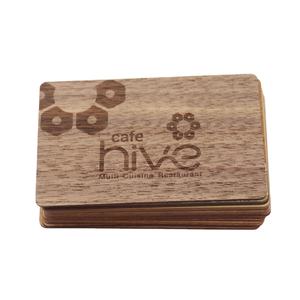 Carte Rfid en bois de bambou avec matériau écologique personnalisé 13.56mhz 1k 4k Chip Nfc Promotion du bois Carte-cadeau de visite - Product Image 1