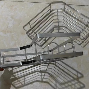 Organizador de Ducha Adhesivo con Ganchos, Estante para Ducha, Paquete de 2 Estantes - Product Image 1