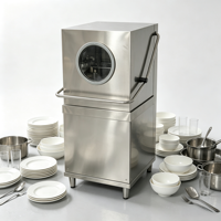 Lave-vaisselle de type commercial avec stérilisation à haute température et construction en acier inoxydable pour les services de restauration, cuisines commerciales