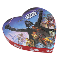 Boîte en métal personnalisée en forme de cœur pour chocolats, emballage cadeau pour bonbons, conteneur métallique pour la Saint-Valentin