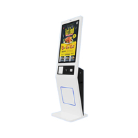 Écrans d'affichage numérique modulaires de 32 pouces, configuration de borne de commande automatique, lecteur RFID sur pied, borne de service libre-service avec QR code