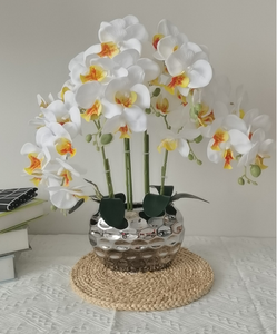 Orchidées artificielles papillon en latex, vente en gros, décoration de maison - Product Image 1