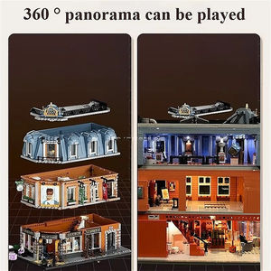 L9085 2025 galleria d'arte di piccola città Street View City modello con assemblaggio di luce giocattoli stampa completa regali per bambini blocchi di costruzione set - Product Image 5