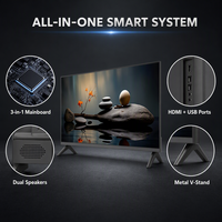 Supplier HD 32 43 50 55 Inch Desain Ramping Tanpa Bingkai LED Smart Android TV Google untuk Penggunaan Rumah Hotel WebOS HDTV