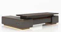Bureau de direction de luxe pour PDG et managers, avec meuble de rangement et fonctionnement silencieux