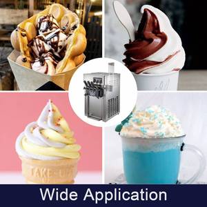 Commercial Countertop Stainless Steel Soft <b>Ice</b> Cream <b>Machine</b> 3 Flavors New Compact Model - Product Image 5