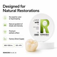 Disques de zircone dentaire Rondcera pour fraisage, 98 mm, 5D multicouche Pro-ML, 11 couches, zircone dégradée