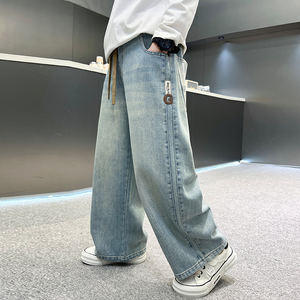 Spot personalizzato all'ingrosso ragazzi autunno e inverno lavato alla moda jeans versatili adatti a bambini di età compresa tra 5 e 14 anni - Product Image 6