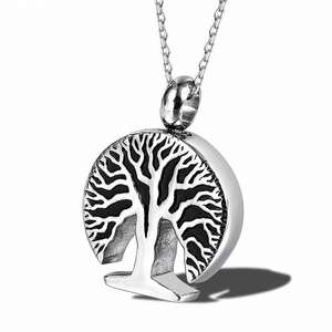 Collar de árbol de la vida para hombres y mujeres, urna con colgante de acero de titanio, Árbol de los deseos, botella de perfume, accesorios para mascotas - Product Image 2
