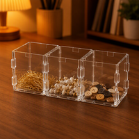 Boîte de rangement modulaire en acrylique Calic, transparente, à emboîtement rapide, pour l'organisation du bureau, taille personnalisée, vente en gros OEM