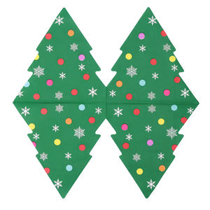 Serviettes <span class=keywords><strong>de</strong></span> table personnalisées découpées à l'emporte-pièce Arbres <span class=keywords><strong>de</strong></span> Noël Serviettes <span class=keywords><strong>de</strong></span> table imprimées à 3 plis <span class=keywords><strong>en</strong></span> <span class=keywords><strong>papier</strong></span> pour fête et rassemblement - Product Image 3