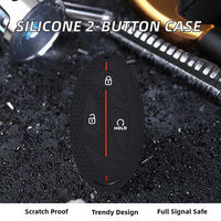 Housse de clé de voiture en silicone à 2 boutons pour Honda Accord Civic CR-V Jazz FRV, résistante aux rayures et légère