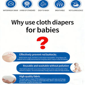 Vente <span class=keywords><strong>en</strong></span> gros de couches lavables pour bébé, douces, sans ourlet, respirantes, confortables et respectueuses de la peau - Product Image 6