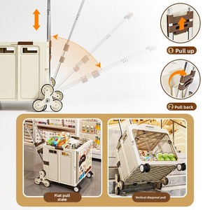 Trasportino Pieghevole a 4 Ruote Leggero per Animali Domestici, Borsa Portatile per Gatti, Grande Capacità, Adatto per Arrampicata, Bagaglio da Viaggio, Gabbia per Trasporto Aereo - Product Image 3