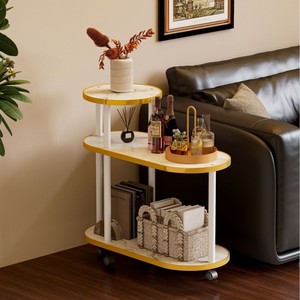 Movable Nordic-style light luxury rock slab marble textured sofa, <b>small</b> side <b>table</b>, <b>small</b> coffee <b>table</b>, decorative living room - Product Image 4
