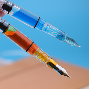 MAJOHN S8 pronto per la spedizione novità resina plastica penna <span class=keywords><strong>stilografica</strong></span> trasparente e inchiostro <span class=keywords><strong>a</strong></span> colori studenti che scrivono penne pratiche made in China - Product Image 5