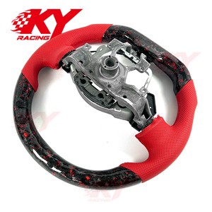 Volant sport en cuir rouge personnalisé avec LED et fibre de carbone pour Nissan 370Z NISMO GT Coupé, compatible avec Infiniti FX35 FX37 FX50 - Product Image 4