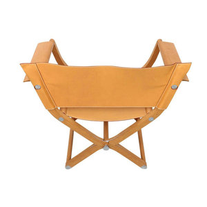 Mobilier de camp moderne et luxueux <span class=keywords><strong>Fauteuil</strong></span> paresseux pliable en bois Chaise longue de réalisateur en cuir confortable et portable pour hôtel et villa - Product Image 6