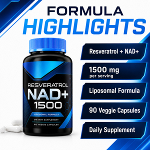 Capsules Booster Liposomales Avancées pour Adultes Actifs, à Forte Teneur en NAD+ et Resvératrol, Antioxydant, Sans Produits Laitiers, Très Vendues - Product Image 2