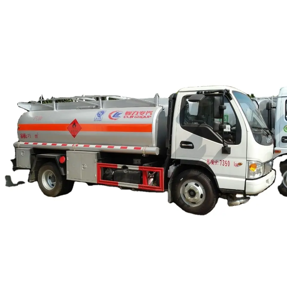 JAC with oiling machine fuel tank truck 4x2 102hp small 5m3 oil transporting truck 5000L oil tank truck for sale in malaysia
