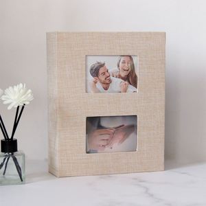 <span class=keywords><strong>Album</strong></span> photo Lerp&200 pochettes 6 pouces <span class=keywords><strong>10x15</strong></span> cm Photos Fotos Tissu Lin Double fenêtre Design 6x4 - Product Image 1