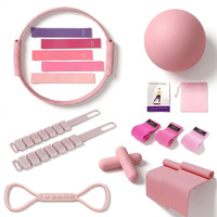NOUVELLE ARRIVÉE MOWIN Ensemble de Pilates en gros avec bandes de poignet triangulaires à velcro, tapis de yoga et kit d'accessoires de Pilates (MOQ 1PC)