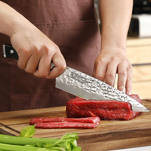 <span class=keywords><strong>Couteau</strong></span> de Chef de Cuisine KEEMAKE de Luxe, Forgé à la Main, 8 Pouces, Martelé, 67 Couches d'Acier <span class=keywords><strong>Damas</strong></span> <span class=keywords><strong>Véritable</strong></span>, Tranchant, avec Manche G10 - Product Image 3