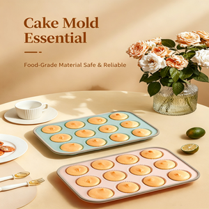 Molde de Silicona para Muffins, 12 Tazas, Molde Flexible para Hornear Cupcakes con Marco Rígido, Fácil Desmolde, Apto para Lavavajillas, Utensilios de Cocina - Product Image 1