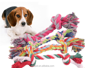 宠物互动咬绳编织双结棉绳狗牙清洁狗绳打结玩具 - Product Image 1