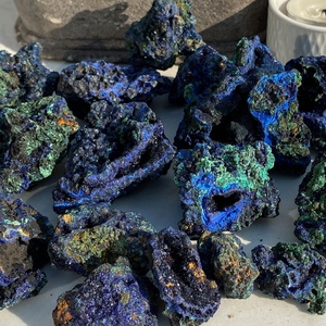 Grappolo di Cristalli di Azurite, Esemplare Naturale di Azurite, Decorazione per la Casa, <span class=keywords><strong>Cristallo</strong></span> Energetico, Regalo in <span class=keywords><strong>Cristallo</strong></span> per Collezionisti di Minerali - Product Image 6