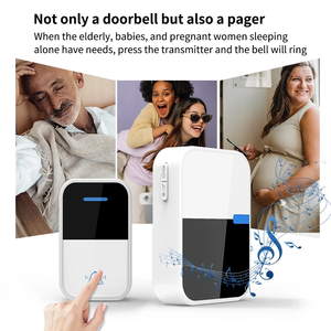 433mhz <b>Wireless</b> Doorbell Smart Home Self Powered Door Bell Outdoor Waterproof Button 38 Music Melodies Long Receiving Distance - Product Image 6